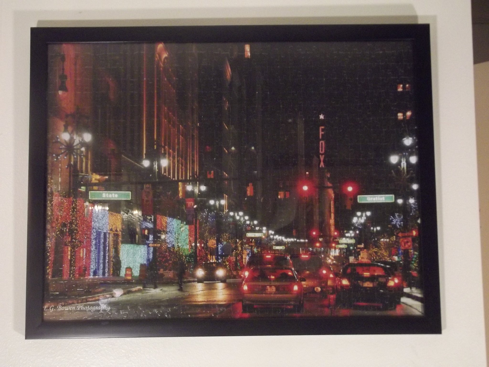Detroit Holiday Rush — Framed Original